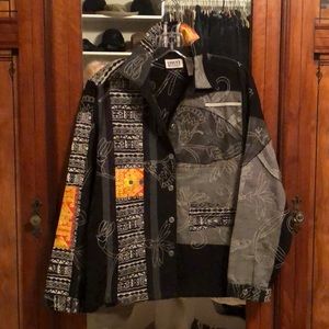 NWOT Chico’s long sleeved patchwork jacket Chico's size 1 (standard size 8)